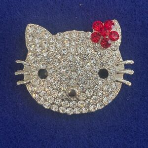 Hello Kitty cat face brooch pendant NWOT